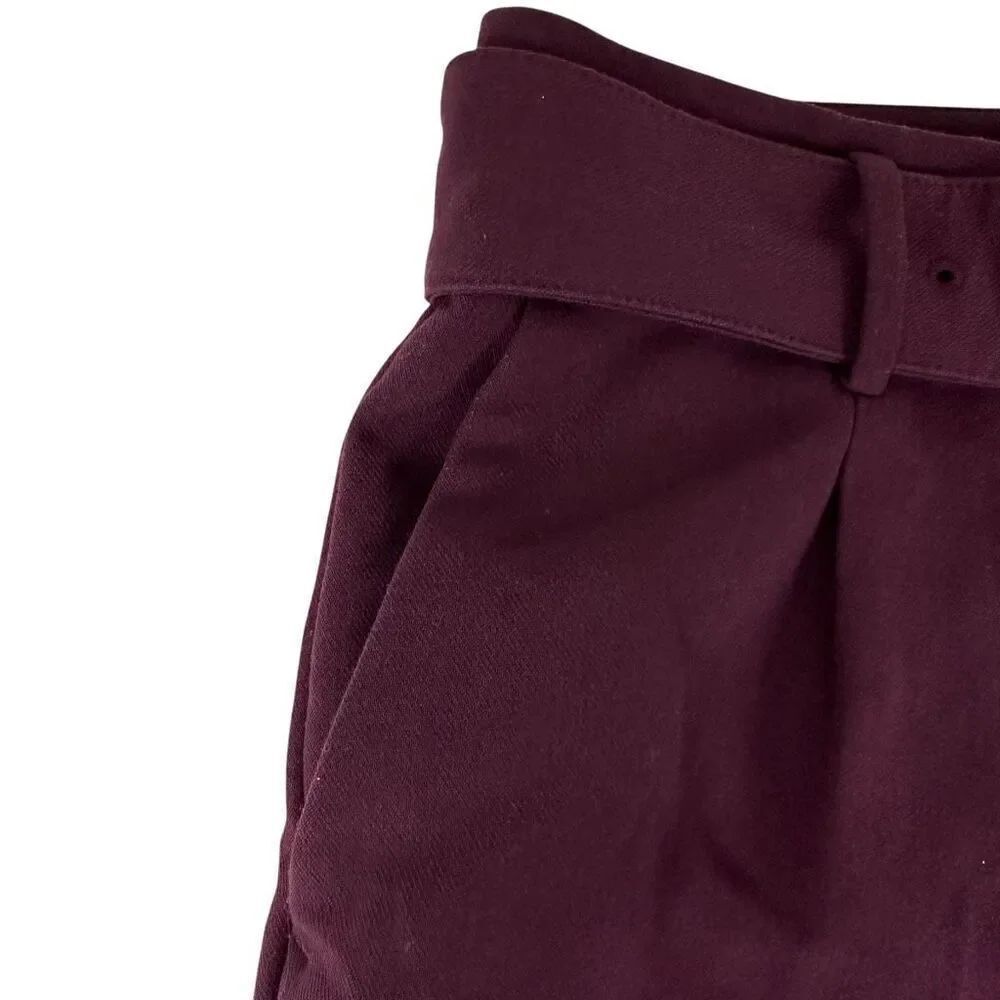 Ann Taylor The Belted Taper Pant size 2 Dark Plum - Picture 6 of 8